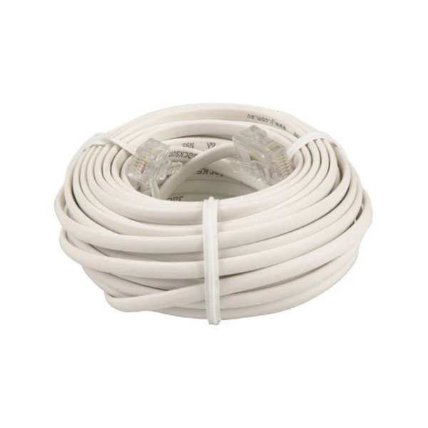 Jackson 10m RJ12 White Telephone Lead