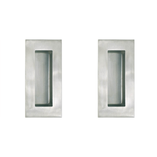 Delf 102mm Stainless Steel Square Flush Pull - 2 Pack