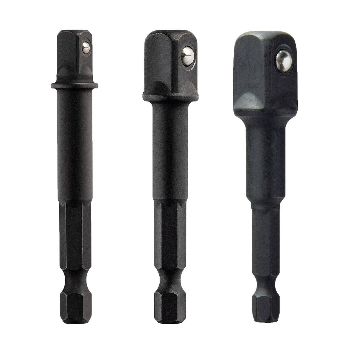 DeWALT 3 Piece Socket Adapter Set 1/4”, 3/8” &amp; 1/2” DWAFADPTFT3 - Image 1 of 1