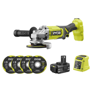 Ryobi 18V ONE+ 115mm Angle Grinder 4.0Ah Kit