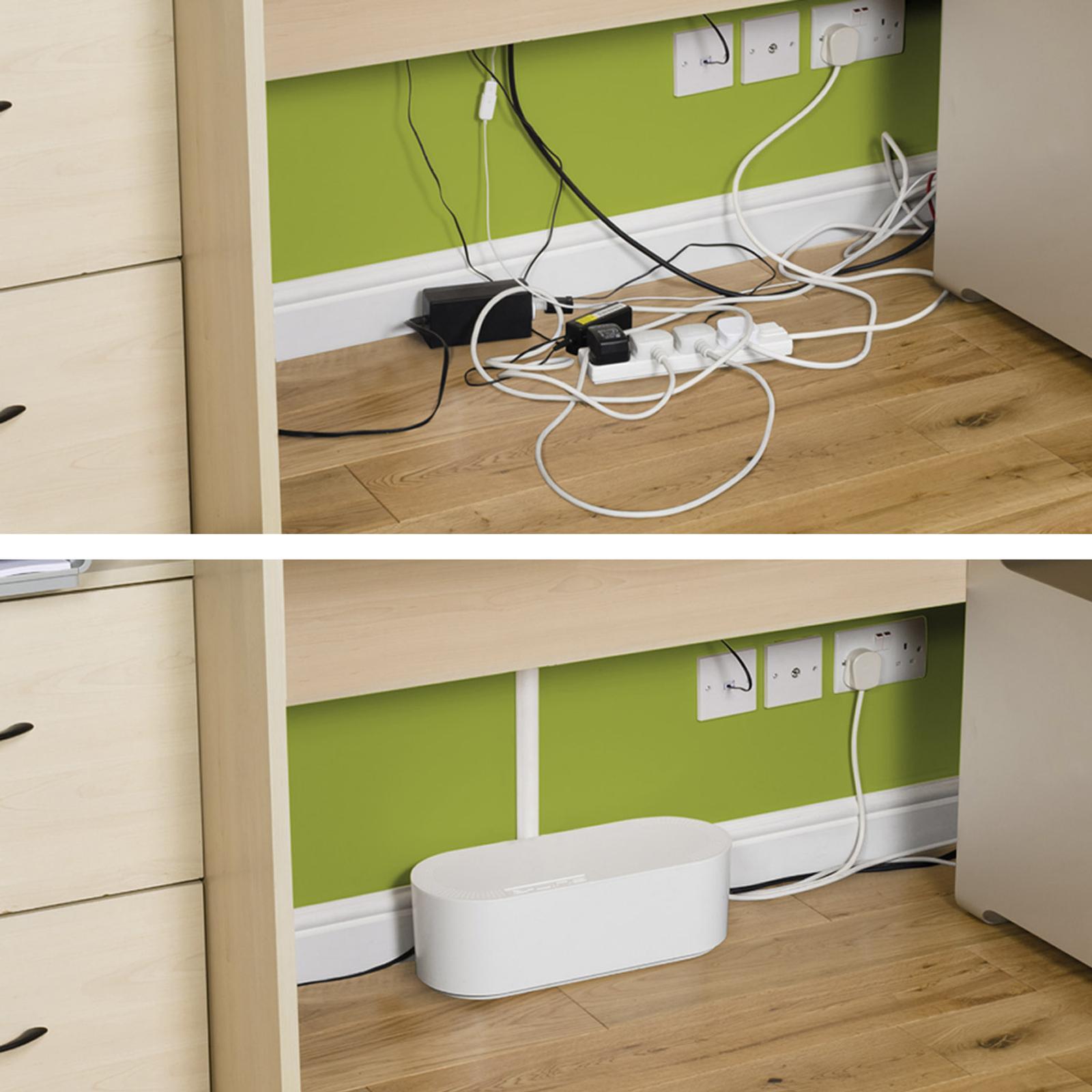 D-Line Small White Management Box Cable Tidy Unit - Small - Image 3 of 19