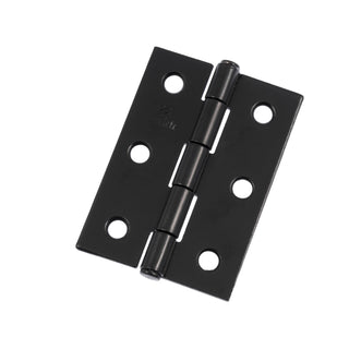Lane 70mm Black Matte Fixed Pin Butt Hinge - 2 Pack