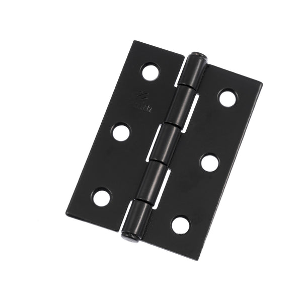 Lane 70mm Black Matte Fixed Pin Butt Hinge - 2 Pack