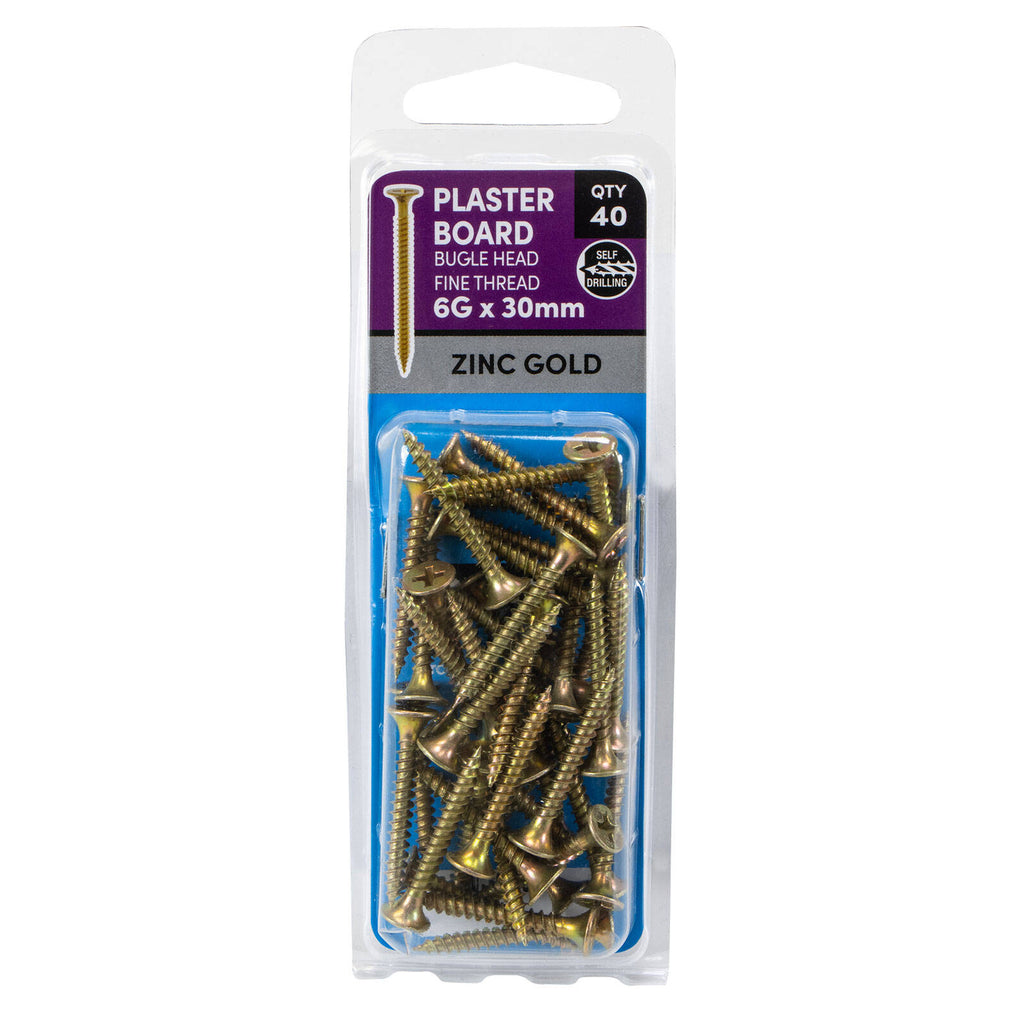 Titan 6G x 30mm PH2 Plasterboard Screw - 40 Pack - Image 1 of 3