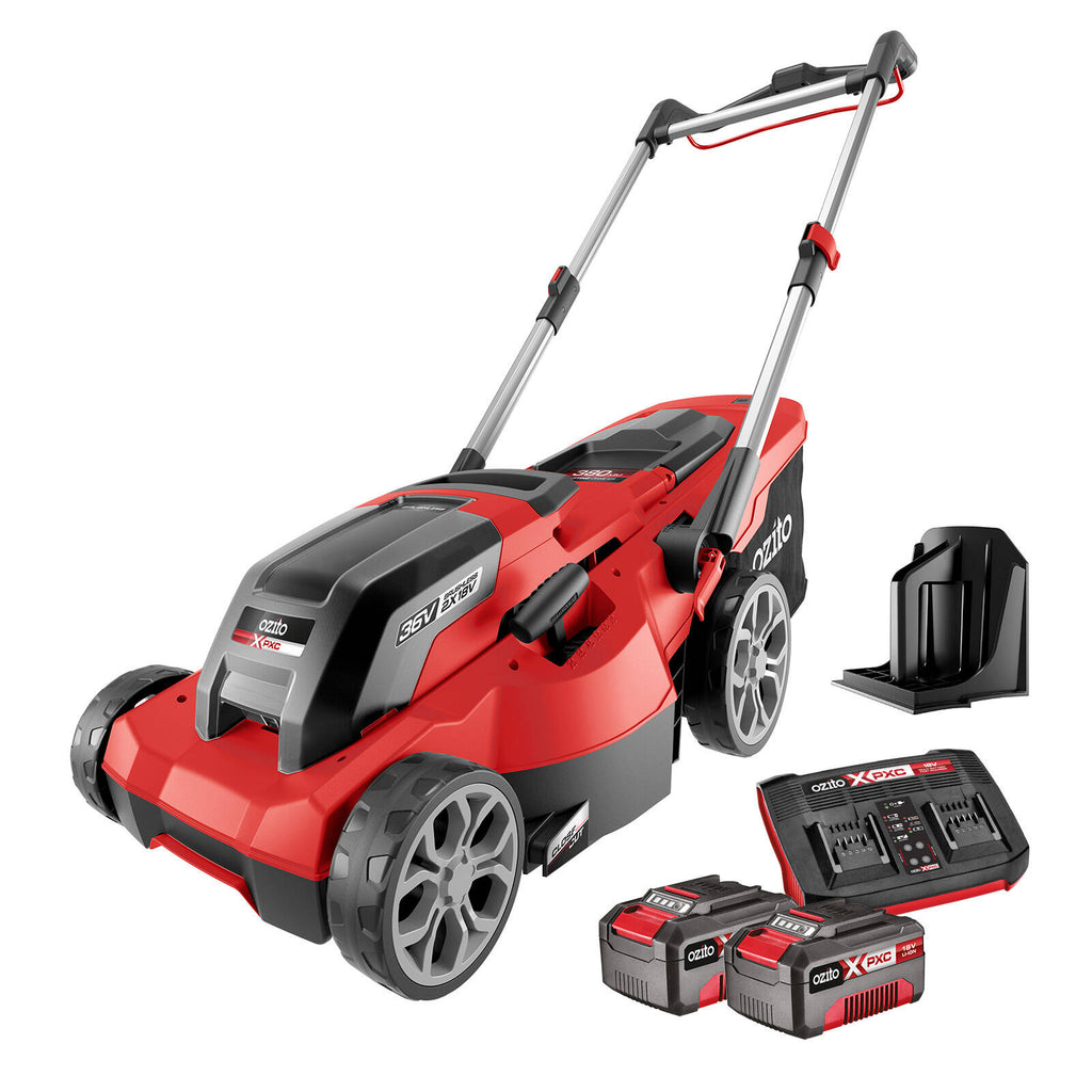 Ozito PXC 36V (2 x 18V) 380mm Brushless Lawn Mower 4.0Ah Kit PXBTMK-2438 - Image 1 of 9