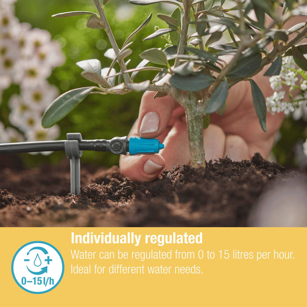 GARDENA 0-15L/h Micro Irrigation Adjustable Endline Drip Head - 10 Pack - Image 6 of 9