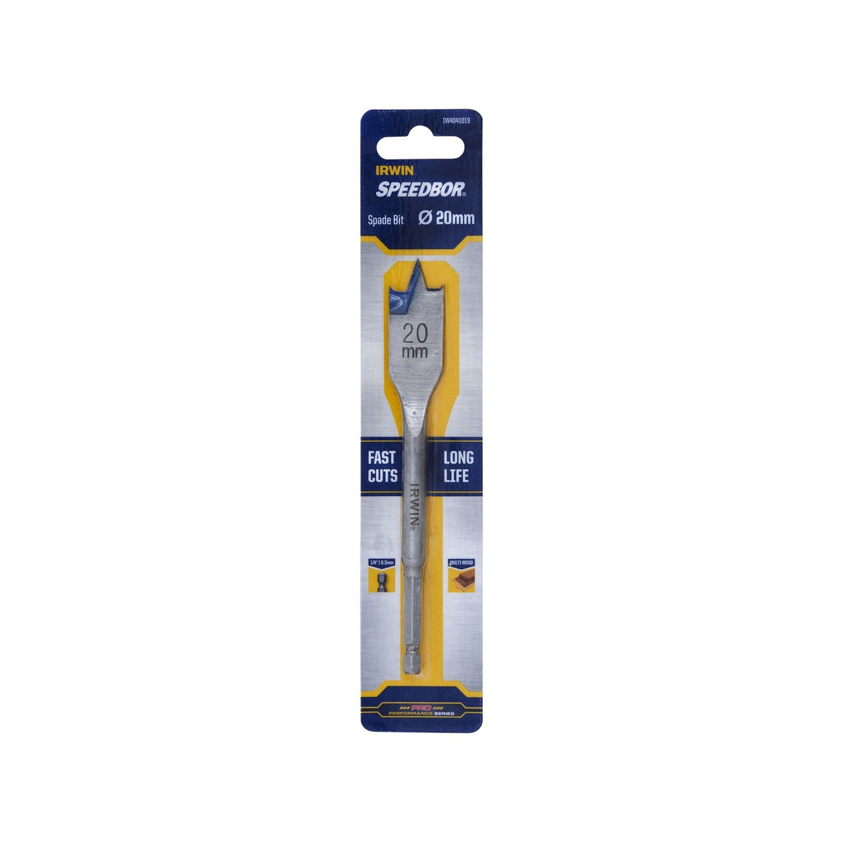 IRWIN 20mm Blue Groove Spade Bit - Image 1 of 2