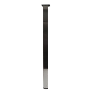 Adoored 40 x 40 x 710mm Brushed Nickel Adjustable Metal Furniture Leg
