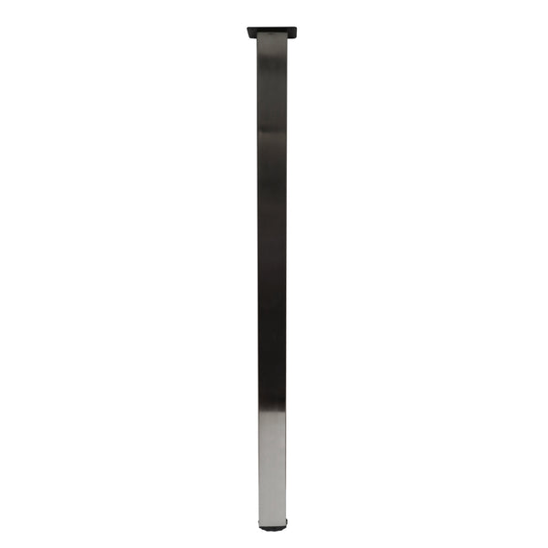 Adoored 40 x 40 x 710mm Brushed Nickel Adjustable Metal Furniture Leg