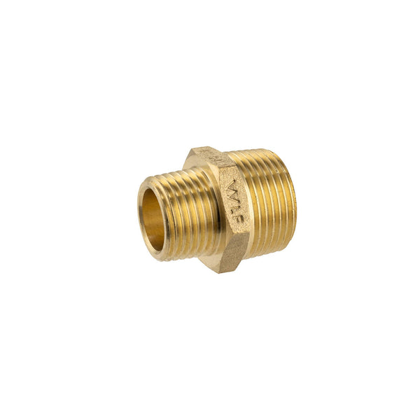 Brasshards 15 x 10mm Brass Threaded Hex Reducing Nipple LF