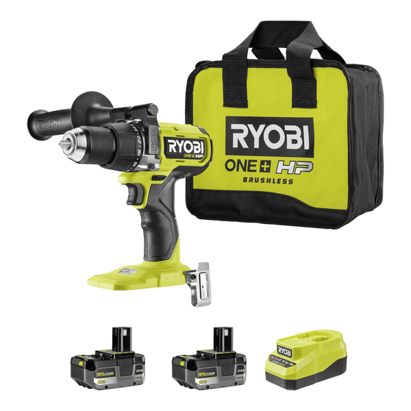 Ryobi 18V ONE+ HP™ High Torque Hammer Drill 2x HP 4Ah Kit