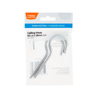 Taskmaster 95 x 6 x 28mm 316 Stainless Steel Ceiling Hook - 2 Pack - Image 1 of 4