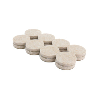 Surface Gard 25mm Beige Round Adhesive Felt - 16 Pack