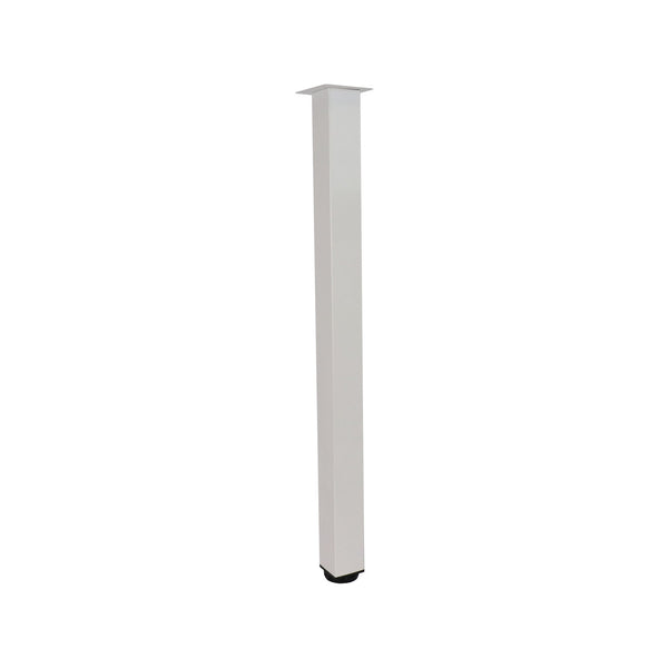 Adoored 50 x 710mm White Metal Furniture Leg