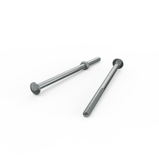 ZENITH M10 x 200mm Zinc Plated Cup Head Bolt and Nut