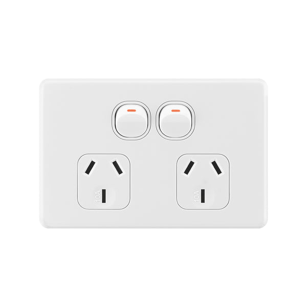 Deta S-Line Gloss White Double Power Point - Gloss White
