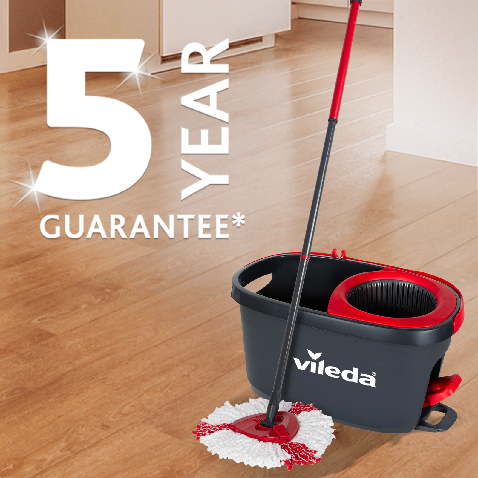 Vileda Easy Wring And Clean Turbo Mop With 2 Refills - Image 8 of 16