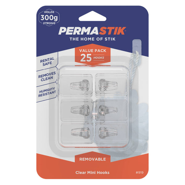 Permastik Clear Mini Clips - 25 Piece Value Pack