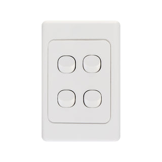 DETA White 1 Gang Single Vertical Switch