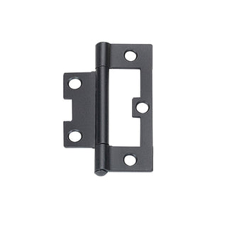 Delf 75mm Black Fixed Pin Non Mortise Hinge - 12 Pack
