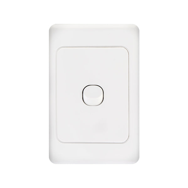 DETA White 1 Gang Single Vertical Switch
