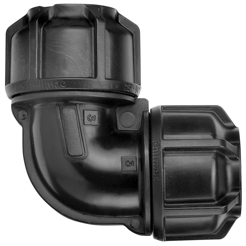 Philmac Metric 25mm Poly x Poly Pipe Elbow - Image 1 of 2