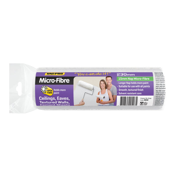 UNi-PRO 230mm Microfibre 15mm Nap Cover - 230mm