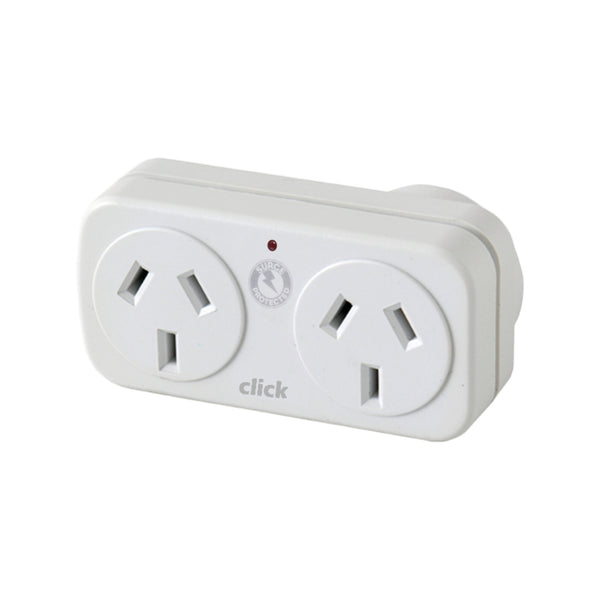 Click Right Hand Double Adaptor With Surge - Right