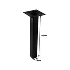 Adoored 25 x 25 x 200mm Black Square Tube Furniture Leg - Image 5 of 5