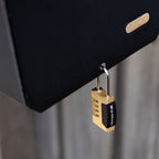 Wordcode 24mm Brass 4 Dial Resettable Padlock - Image 5 of 10
