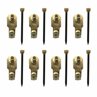 Everhang 8kg Brass Plated Picture Hanging Angle Drives - 8 Pack