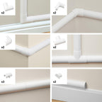D-Line 13 Piece 20 x 10mm White Clip Over Cable Cover Accessory Kit - Image 2 of 6