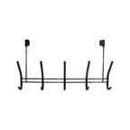 Adoored 5 Hook Black Nickel Over-The-Door Deco Hook Rack - Image 2 of 3