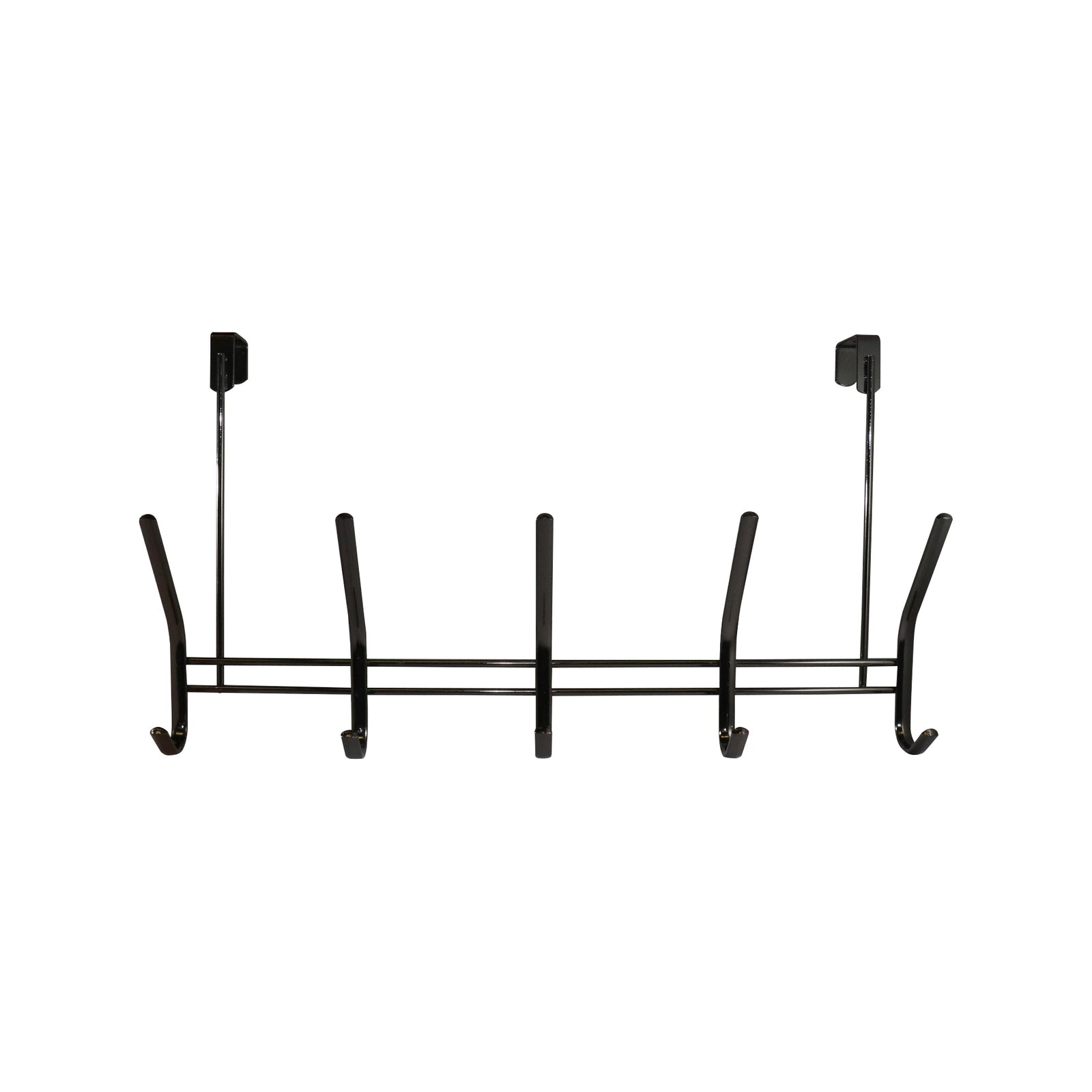 Adoored 5 Hook Black Nickel Over-The-Door Deco Hook Rack - Image 2 of 3