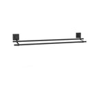 Fusion-Loc 80cm Black Matte Suction Double Towel Rail - Image 1 of 4