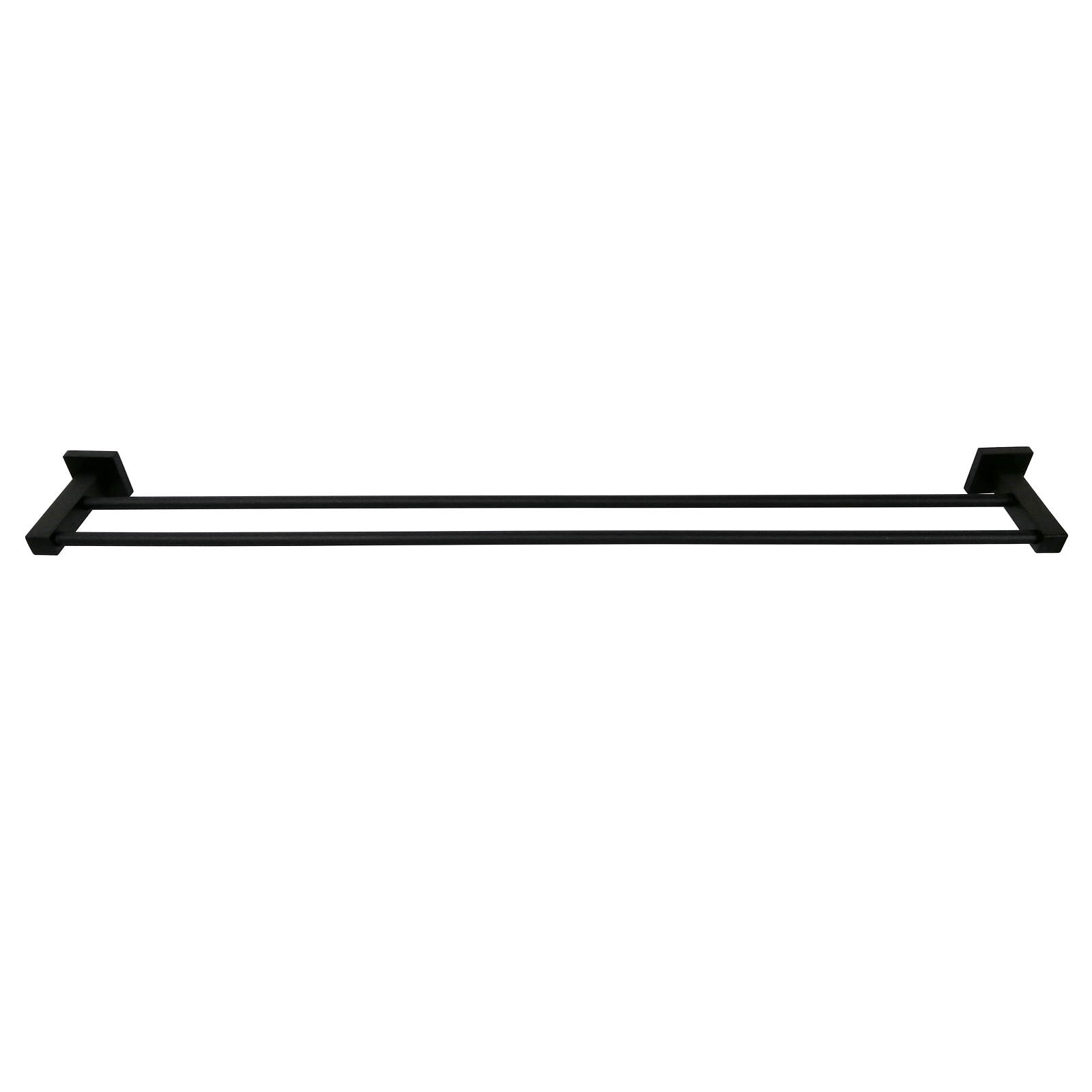 Barelli Piazza 900mm Matte Black Double Towel Rail - 900mm - Image 1 of 3