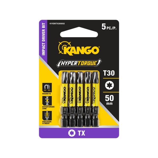 Kango 50mm TX30 HyperTorque Impact Driver Bit - 5 Pack