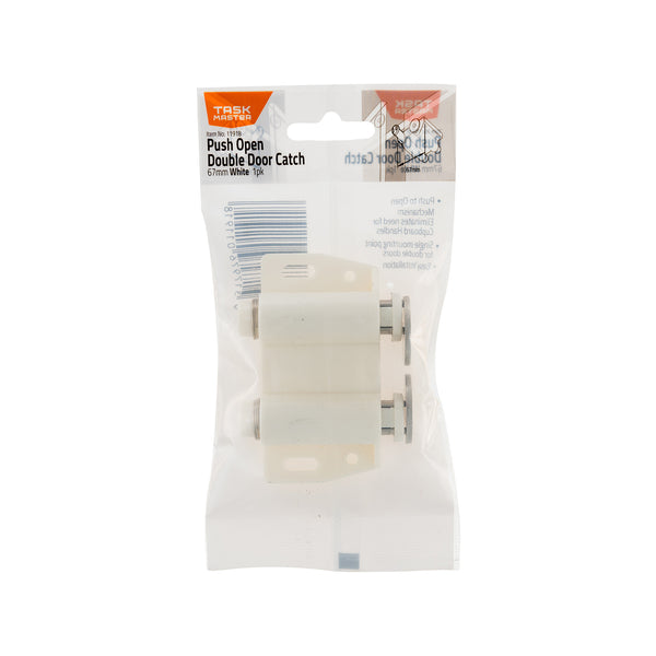 Taskmaster 67mm White Magnetic Push To Open Double Catch