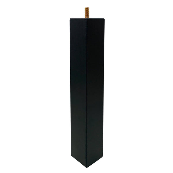 Adoored 53 x 53 x 360mm Black Square Pine Furniture Leg
