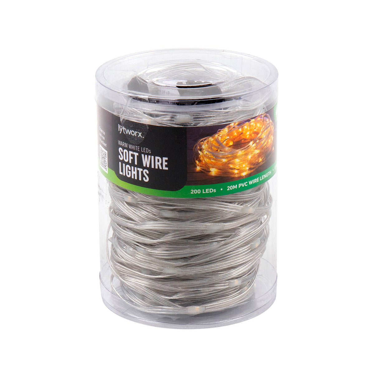 Lytworx 20m Solar Warm White Soft Wire String Light - Image 1 of 2