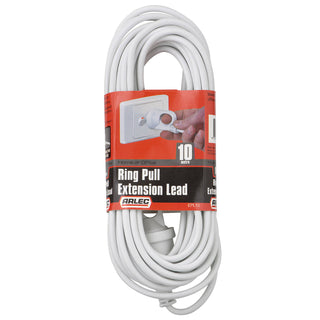 Arlec 2m White Ring Pull Extension Lead