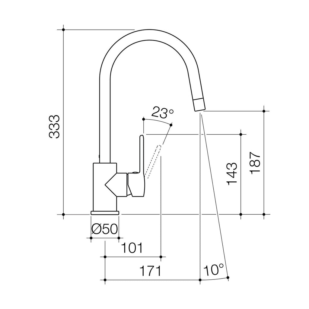 Caroma  Chrome Lead Free Cirrus Sink Mixer - Image 2 of 2