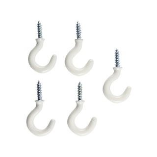 Everhang 10mm White PVC Cup Hook - 5 Pack