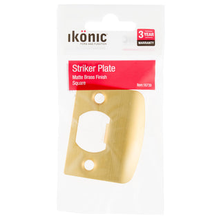 Ikonic Brushed Brass Striker Plate