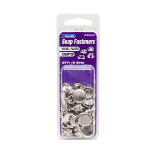 Zenith Assorted Nickel Plated Brass Snap Fastener