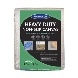 Monarch 1.5m x 3.6m Heavy Duty Non-Slip Canvas Drop Sheet