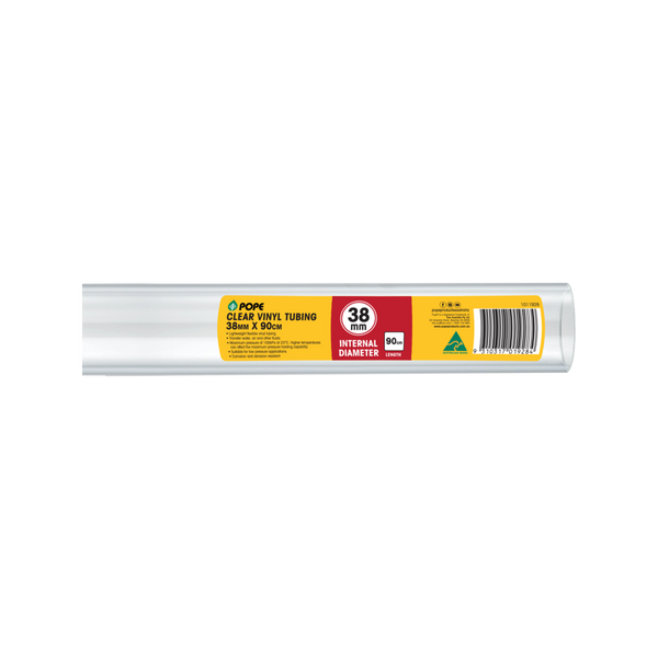 Pope 38mm x 90cm Clear Vinyl Tubing