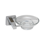 Estilo Chrome Lille Single Glass Soap Dish - Image 1 of 2