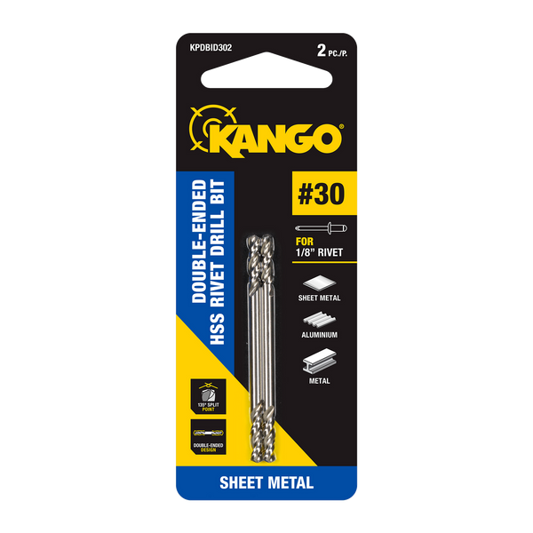 Kango No.30 HSS Double-Ended Rivet Drill Bit - 2 Pack
