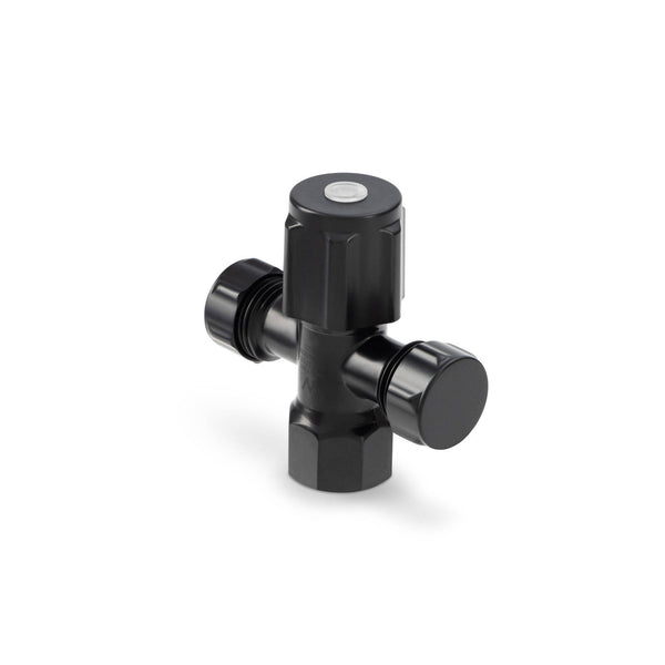 Brasshards 15 x 15mm Black Matt Lead Free 2 Way Cistern Tap
